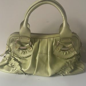 Cromia made in Italy Light lime green soft leather purse